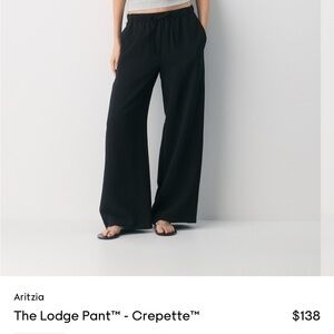 Aritzia Lodge pant in crepette fabric - black size small - never worn